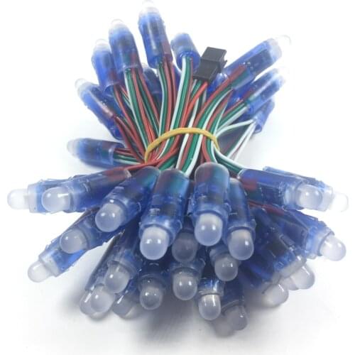 50pcs/lot DC5V/12V WS2811 LED Pixel module 12mm RGB Full Color Led Chirstmas String Waterproof with 3pin JST Connectors