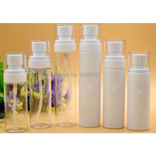 60ml 80ml 100ml Empty White Mist Spray Pump Cosmetic Container Lotion Cream Pump Dispenser Perfume Bottles Plastic Containe F909