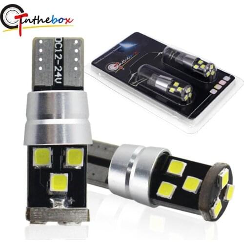Gtinthebox Car Lights T10 led 192 194 168 W5W 3030 OBC LED CANBUS NO Error Car DRL Marker Parking Light Bulb 6000K white 12V 24V