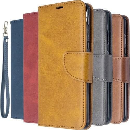 Sheepskin Leather Case For Samsung A71 A51 A3 A5 2017 A6 A7 A8 Plus 2018 A10 A20 A30 A40 A50 A70 A30S A50S A20S Flip Wallet Case
