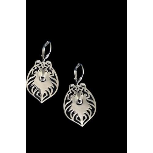 Drop Shipping-Rough Collie Earrings