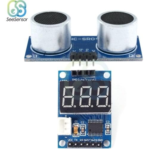 HC-SR04P HC-SR04 Ultrasonic Wave Detector Ranging Module Ultrasonic Sensor Measuring Distance Sensor LED Display for Arduino