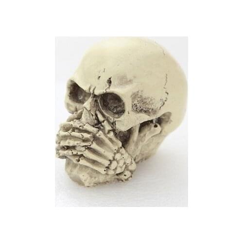 Halloween Skull Candle Mold Cover Mouth Skulls Soap Cake Mold for Soap Making Silicone Moulds PRZY Aroma Stone Clay Resin