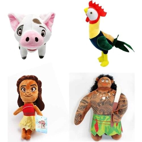 20cm Princess Moana Half of God Maui with Hook Staves Animals Pig Chicken Plush Peluche Soft Stuffed Toys Kids Borthday Gifts