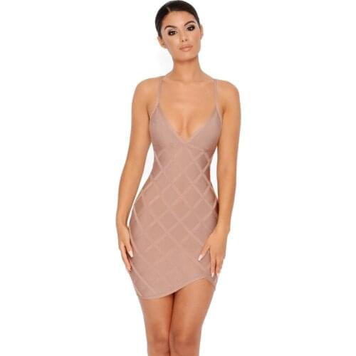 Plaid Criss Cross Bandage Dress Fashion Sexy Women Simple Spaghetti Strap V Neck Asymmetric Hem Mini Bodycon Party Dress