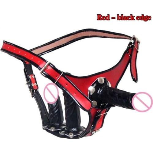 Leather Strapon Harness Panties Anal Dildo Black Realstic Penis Sex Toys For Woman Adult Erotic Women Strap On Strapless Dildo