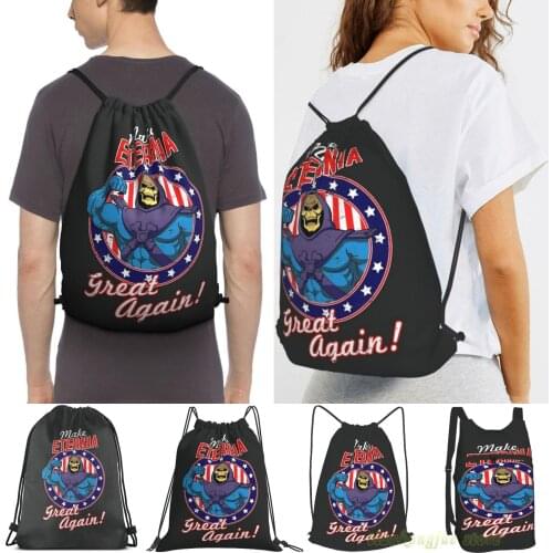Make Eternia Great Again Women Drawstring Sackpack Gym Bags Men Outdoor Travel Backpacks For Training Fitness Swimming Bag