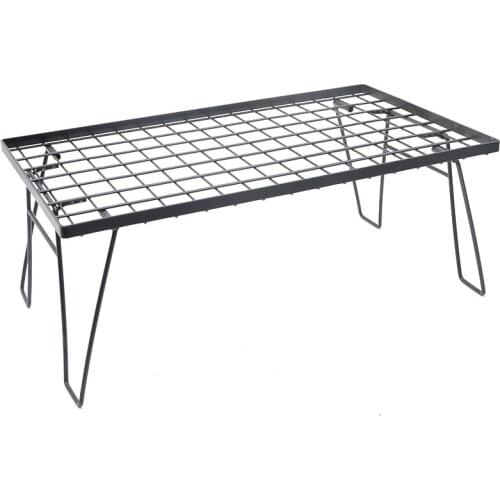 Outside Picnic BBQ Beach Camping Metal Folding Grill Table Lightweight Portable Outdoor Grill Stand Table