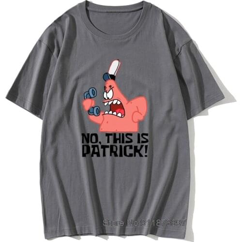 Patrick Telephone Adventure Time Slim Fit Men T-shirts Funny Cartoon Design Tops T Shirt Cotton Short Sleeve Casual Tops Shirts