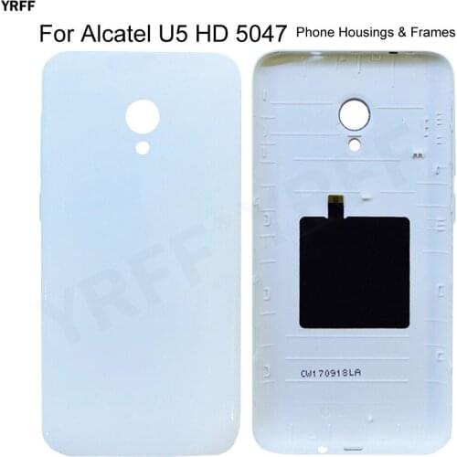 New Phone Battery Housings Frames For Alcatel U5 HD 5047 5047D 5047I 5047U 5047Y Battery Housing Back Cover Door Plastic Case