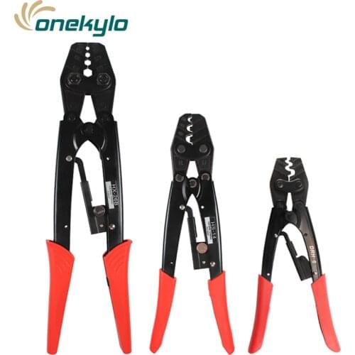 Crimping tools pliers for non-insulated terminals Japanese style Self-locking capacity 0.5-38mm2 rachet crimping pliers