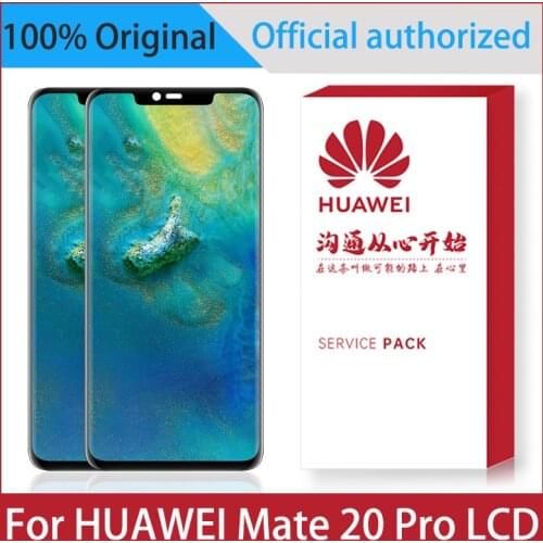 Original 6.39'' Display For Huawei Mate 20 Pro LCD Touch Screen Digitizer Assembly Repair Parts Replacement With Fingerprint