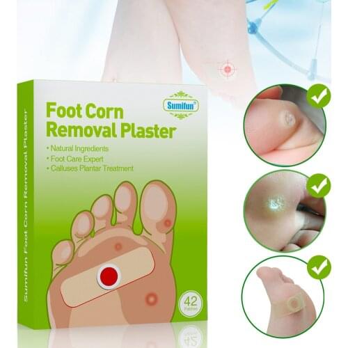 42pcs Foot Care Medical Plaster Feet Medical Corn Remover Warts Thorn Patch Callus Removal Pain Relief Sticker Soften Skin Care