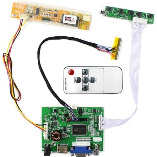 HD MI+VGA+2AV Audio LCD Controller Board For 15.4inch 1280x800 LP154WX3 B154EW02 LCD Screen