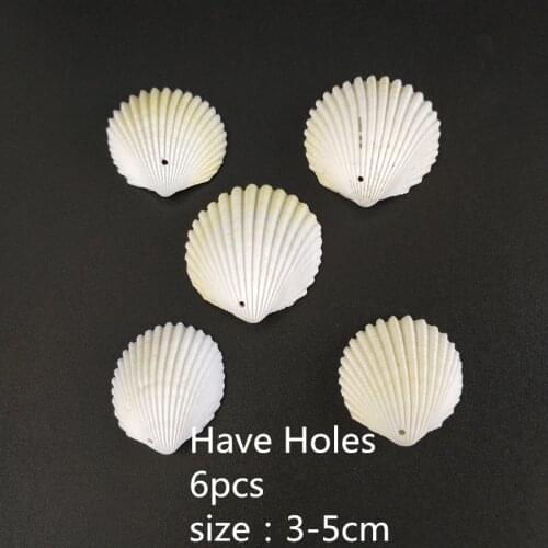 HappyKiss 1 Lot Holes Sea Shells Shell Craft Aquarium Nautical DIY for necklace Ornaments natural conch mediterranean hole