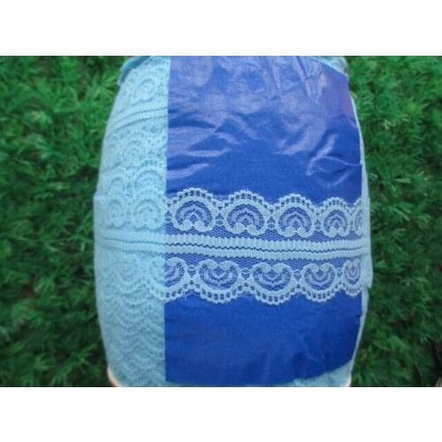 Sell like hot cakes 200 yards / 50 mm wide bilateral sky blue heart-shaped lace ribbon lace embroidery lace dress