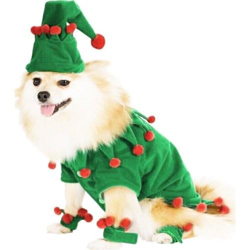 Christmas Cat Dog Clothes Funny Pet Clothing Xmas Dog Hat Cap Puppy Clothing Coat