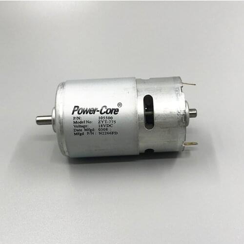 RS-775 Power Motor DC 18V 17400RPM High Speed Large Torque Double Ball Bearing D-shaft with Cooling Fan for Drill/ Screwdriver
