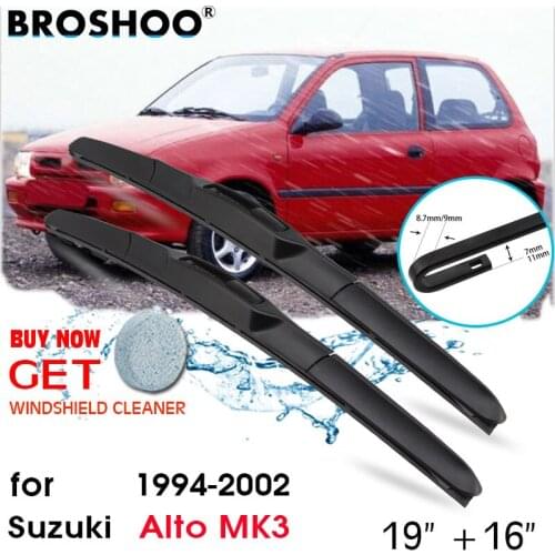 Car Wiper Blade Window Windscreen Windshield Wipers Blades J hook Arm Auto Accessories For Suzuki Alto MK3 19''+16'' 1994-2002