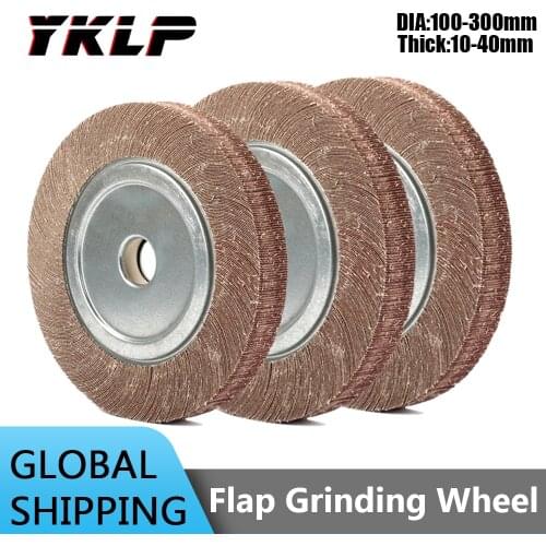 100mm -300mm Sanding Flap Grind Wheel Aluminum Oxide Sanding Disc Polishing Abrasive Disc Grit 60~1000# 16mm/25mm/32mm Bore