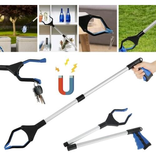Foldable Litter Reachers Pick Up Tool Grabber Picker Extendable Collapsible Garbage Trash Pick Up Tool With Magnetic Tip