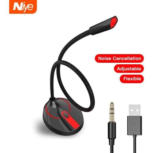 USB Microphone Studio Speech Speakers 3.5mm Jack Plug Wired Microphones For PC Computer Laptop Notebook Loud Speaker