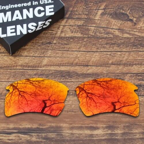 ToughAsNails Polarized Replacement Lenses for Oakley Flak 2.0 XL Sunglasses Fire Red Mirrored (Lens Only)