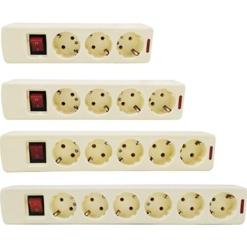 Extension Travel Adapter Socket Switch Control Wiring Block European Standard Jack Grounding Plug Ce Certification German Round