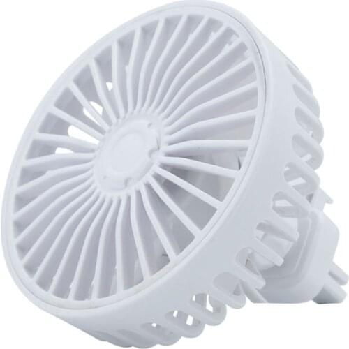 Car Vent Cooling Air USB Fan 360 Degree Rotatable Colorful LED Light 3 Speed Fan