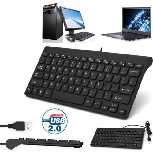 Keyboard USB Wired Mini Slim 78 Keys For PC Laptop Desktop Computer Portable Lightweight Waterproof Keyboard Dropshipping