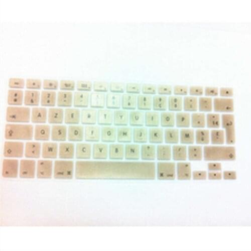 Metallic Gold French UK Silicone Keyboard Cover Skin Protector for MacBook Pro air 13 15" 17" Air 13 with Retina Display