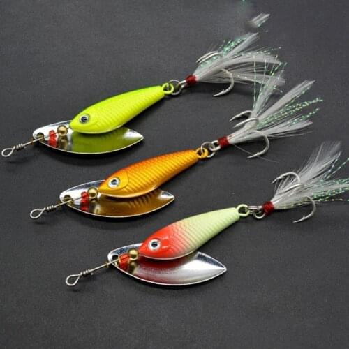 1Pcs 8/11/20g Rotating Metal VIB Vibration Bait Spinner Spoon Fishing Lures Jigs Artificial Vibe For Bass Pike Perch Fishing