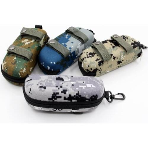 1Pcs Fashion Camouflage Sunglasses Case Military Glasses Box EVA Eyeglasses Cases Mens Eyewear with Belt Clip Lens Container