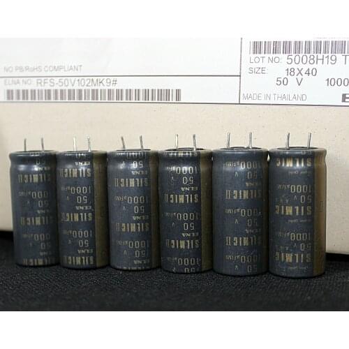 2PCS Japan ELNA SILMIC II 50V 1000uF Gold Scrub Audio Electrolytic Capacitor
