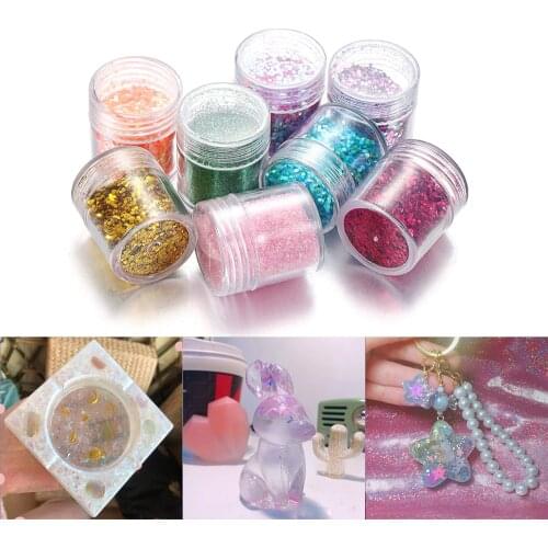 4bottles/set Nail Glitter Colorful Nail Art Sequins Powder UV Epoxy Resin Filling Pigment For DIY Jewelry Making Accessories