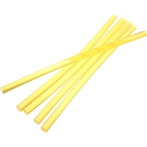 5pcs 270mm x 11mm Wholesale Hot Yellow Melt Glue Adhesive Sticks For Glue Gun Car Body Paintless Dent Repair Puller Tool