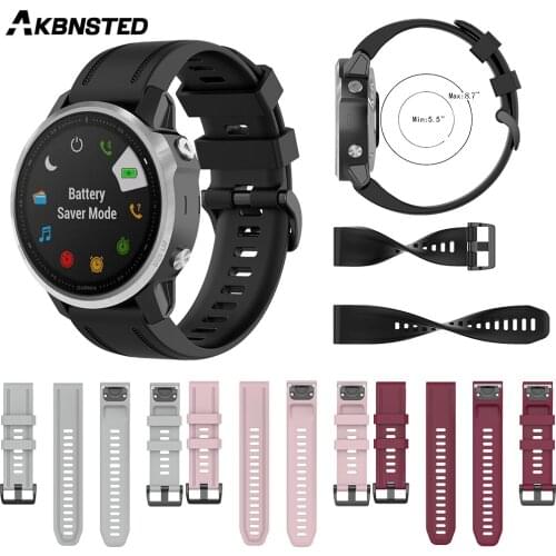 AKBNSTED 20MM Garmin Official Watch Strap For Garmin Fenix 5S/5S Plus/6S/6S Pro Smart Watch Replacement Sport Wristband