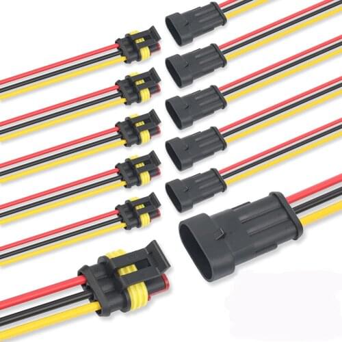 Automotive Electrical Connectors 16 AWG Automotive Wire Male and Female Way for Car Truck Boat and Other Wire Connection