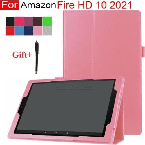 Auto Sleep/Wake Case for New Fire HD 10 2019/2017 Tablet Protective Cover for HD8 2016 2017 2018 HD7 2015 2017 2019 with Stylus