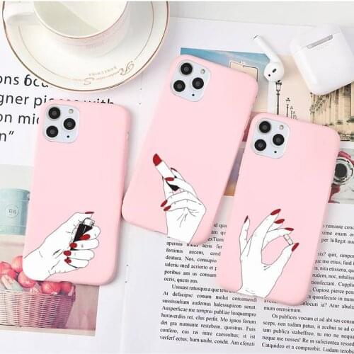 PXCHENG Bad Girl Finger Art Phone Case For iPhone 12 Mini 11 Pro XS Max X XR 7 8 Plus