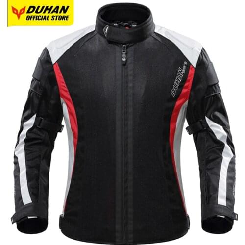 DUHAN Motorcycle Jacket Men Motocross Body Protective Gear Breathable Mesh Fabric Moto Riding Chaqueta Moisture Wicking Clothing