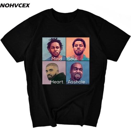 Kendrick Lamar J Cole Drake Kanye West Rap Combination, Mens and Womens Short Sleeve T-shirt Music
