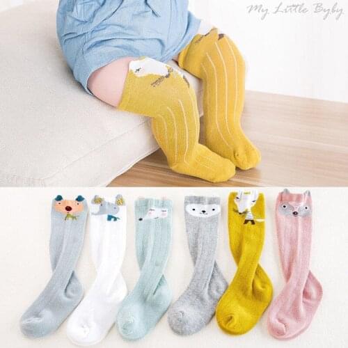 2020 New Fashion 1-3Y Newborn Toddler Baby Kids Girl Boy Warm Stocking Cotton Print Cotton Warm Baby Stockings 6 Style 1 Pair