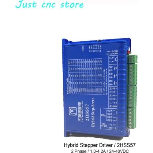 JMC stepper motor driver 2HSS57 Input Voltage Hybrid DC24-48V Match with 57 Series Hybrid Motor Current 1.0-4.2A CNC kit