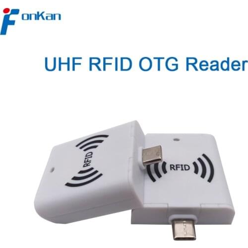 Tiny size UHF RFID reader writer OTG Android Type-c interface Handheld portable phone label tag card reader with APK and SDK