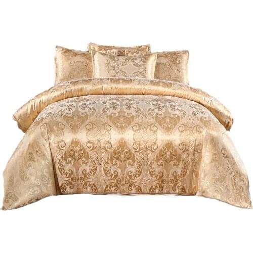 ROMANZO European style bedding set 3piece/set double/single/double/large double bed quilt cover + pillowcase Satin jacquard