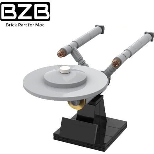 BZB MOC 23252 Spaceship Ncc-1701 High-tech Building Blocks Brick Parts Home Decoration Kids DIY Brain Game Birthday Toys Gifts