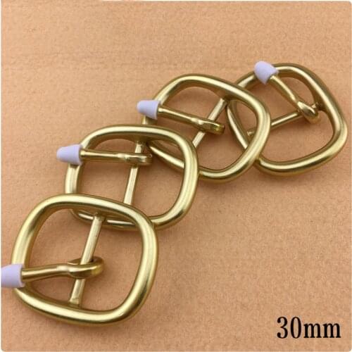Leather craft DIY women 30mm inner width belt pin buckle solid brass material 5pcs/lot