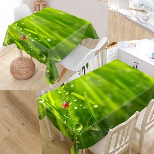 Best Ladybug Custom Table Cloth Rectangular Oxford Print Waterproof Oilproof Square Table Cover Party Wedding Tablecloth