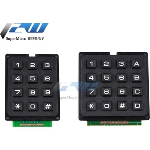 4x4 3x4 Matrix Keyboard Module, Use Key, Photo, AVR Seal, Sml 4 * 4 3 * 4, Plastic Keys Switch For Arduino Controller